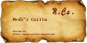 Mráz Csilla névjegykártya