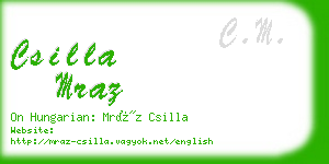 csilla mraz business card